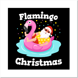 Flamingo Christmas design product Posters and Art